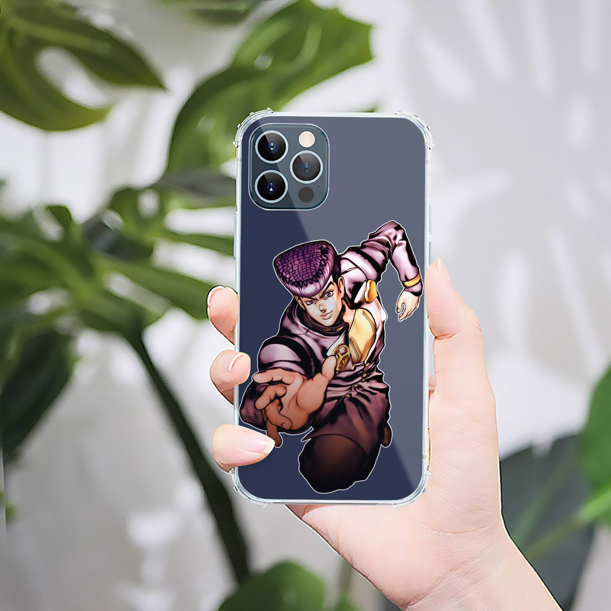 （画像用） ジョジョの奇妙な冒険 ひがしかた じょうすけ JoJo's Bizarre Adventure Higashikata Josuke 【iPhone 12シリーズ対応】透明スマホケース（クリアソフトケース）